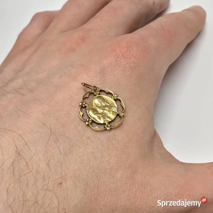 Złoty MEDALIK wisiorek 14K Matka Boska BOZIA 2 mazowieckie Warszawa sprzedam