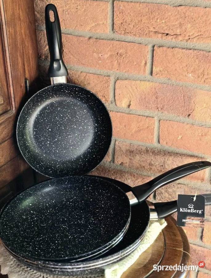 109 Patelnię aluminiowe z powłoką marmurkowa Patelnie i woki Zabrze