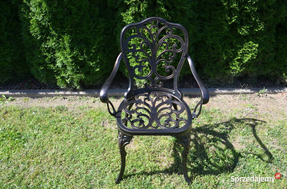 Krzesła ogrodowe rustykalne metalowe taras małopolskie Tarnów