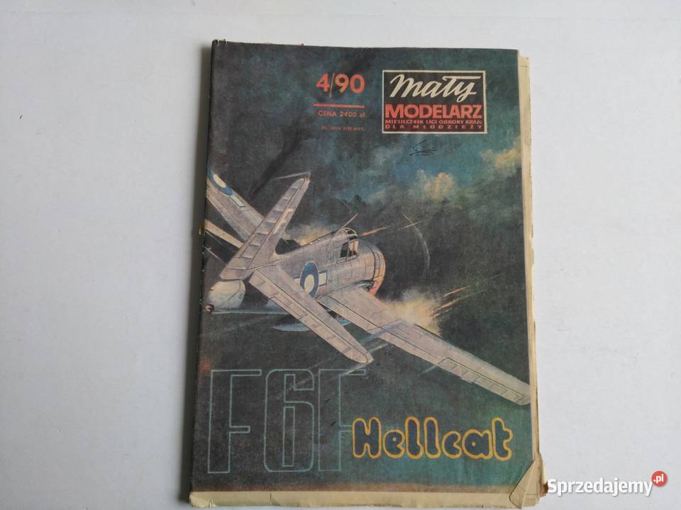 Mały Modelarz 41990 Samolot myśliwski Grumman F6 Modelarstwo śląskie Dąbrowa Górnicza