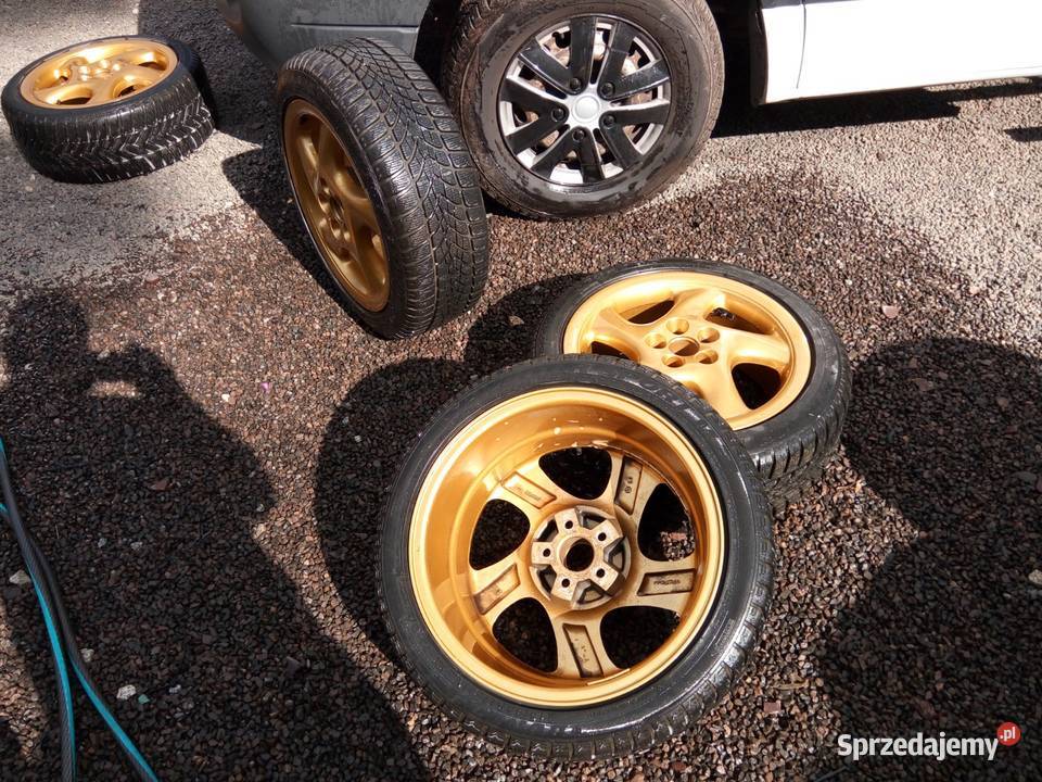 złote felgi 17 5x100 porshe subaru audi vw seat Wałbrzych