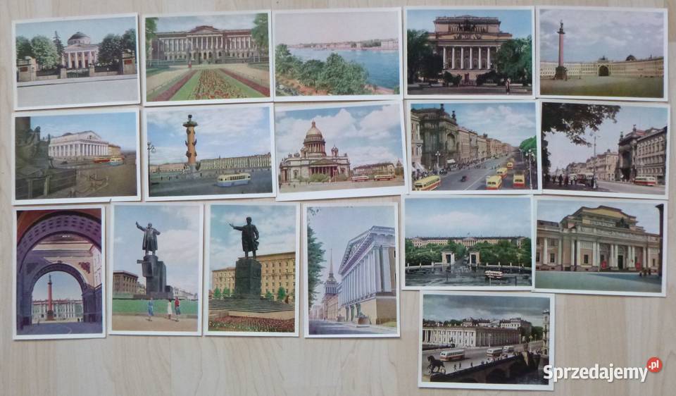 Pocztówki rosyjskie 1955 17 Leningrad mazowieckie Warszawa
