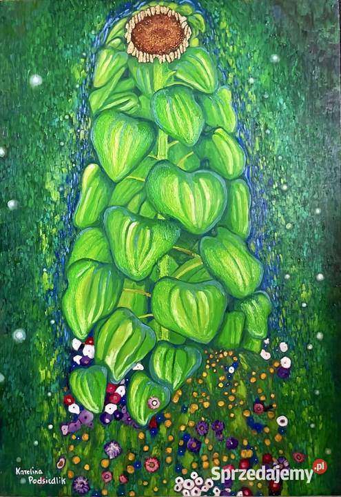 Obraz olejny na płótnie Słonecznik Łódź