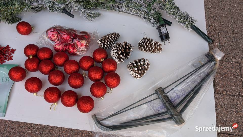 Choinka sztuczna Dewur 180 ozdoby oświetlenie