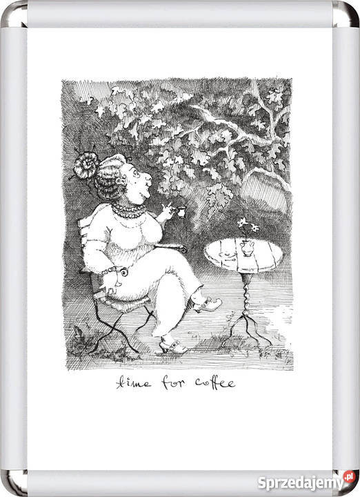 Ilustracja Paniusia z kawą Czas na kawę Bydgoszcz