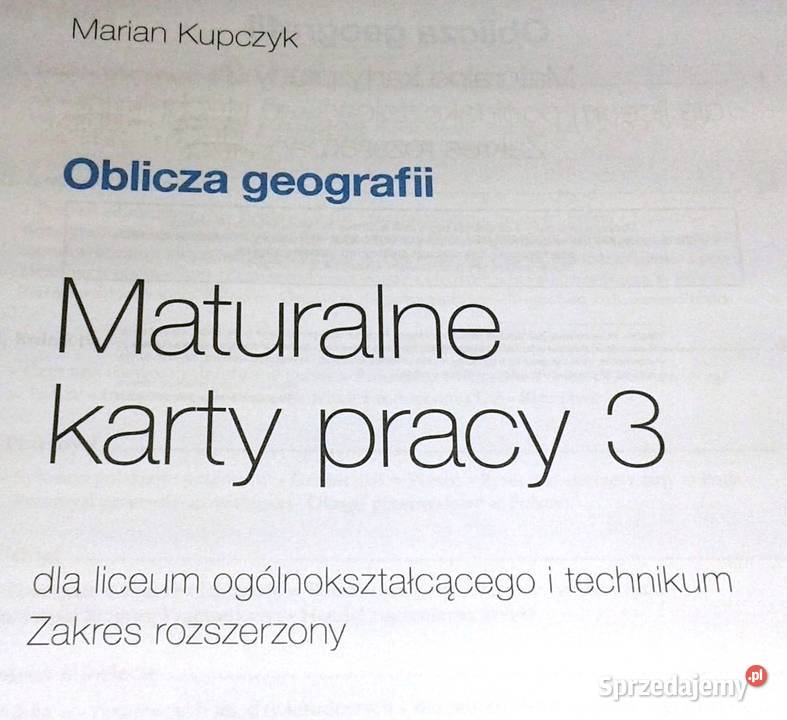 Oblicza geografii 3 Maturalne karty pracy Marian Rok wydania 2014 Chełm