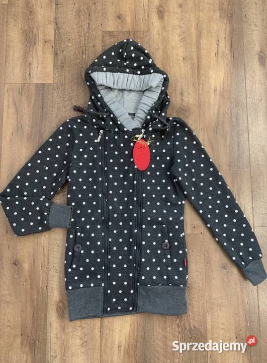 Bluza damska z kapturem S M bluza w kropki Rozmiar 38(M) mazowieckie