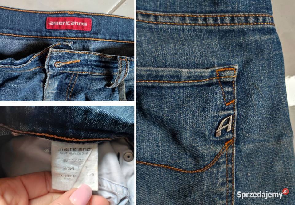 dżinsy spodnie męskie przecierane casual Rozmiar XL Odzież codzienna