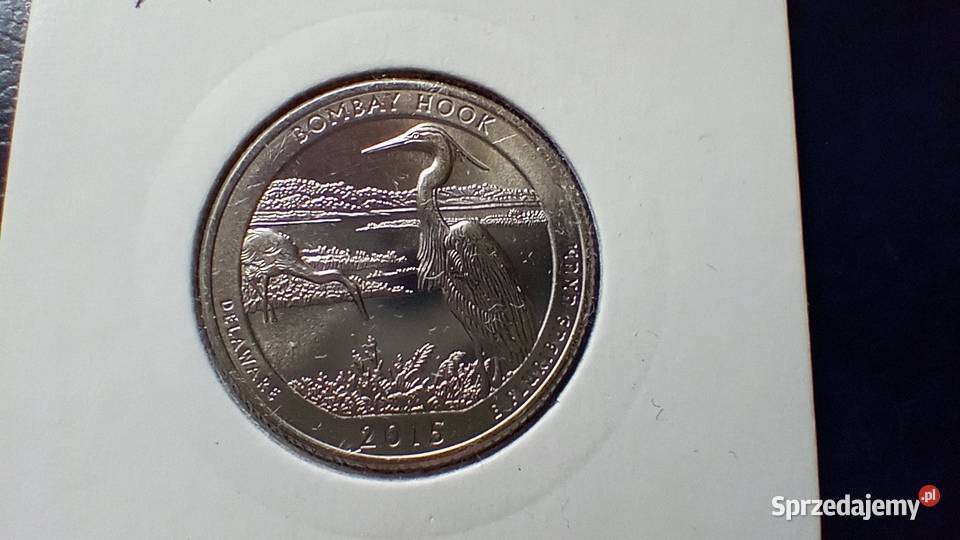Stare monety 14 dolar 2015 D Bombay Hook USA Lesko