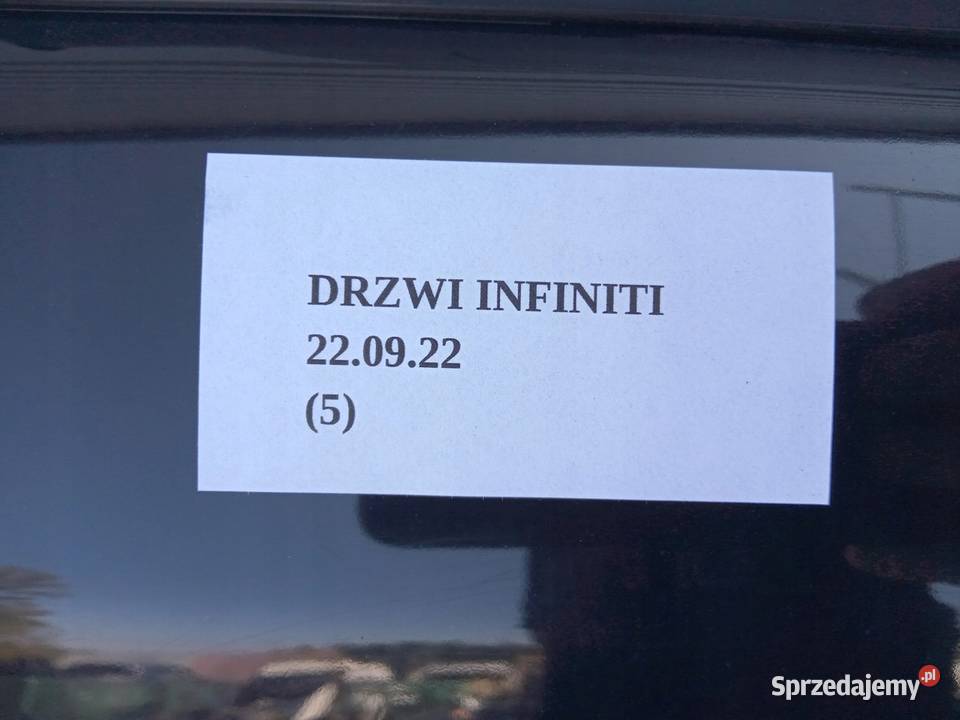 DRZWI PRAWY TYŁ INFINITI FX35 FX45 20032008 Nowy Tomyśl
