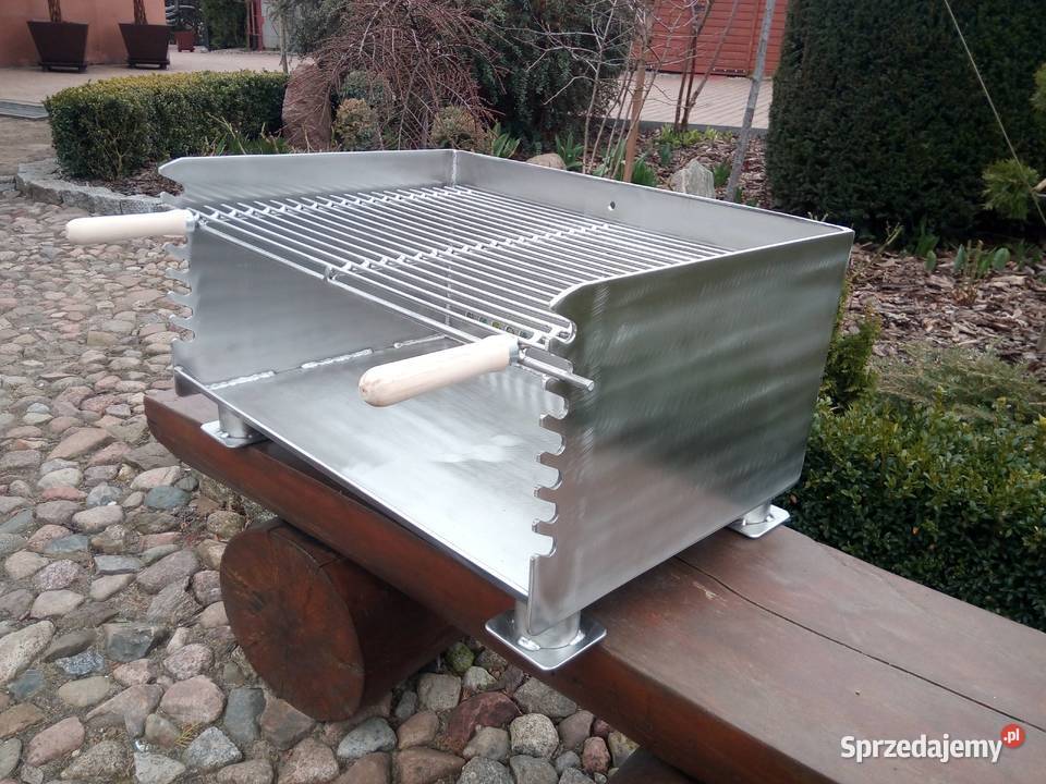 Grill nierdzewny węglowy ogrodowy Damasławek sprzedam