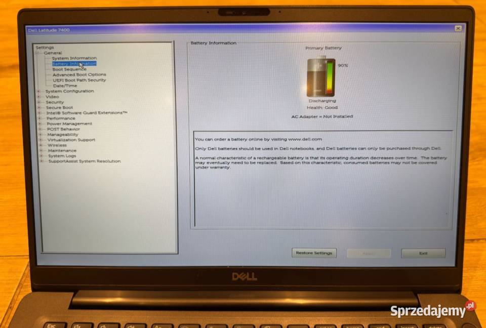 Laptop Dell Latitude 7400 i78665U 32GB dysk m2 Kraków sprzedam