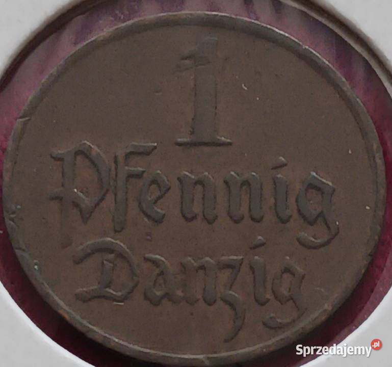 1 Fenig Wolne Miasto Gdańsk 1929 r 1 najniższy Konin
