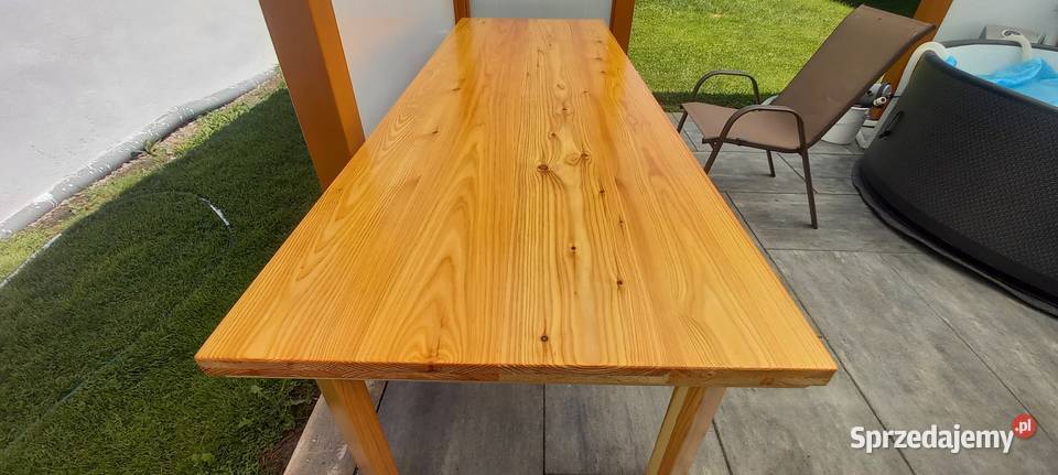 stół ogrodowy domowy 250x90x4 modrzew Błotnica Strzelecka