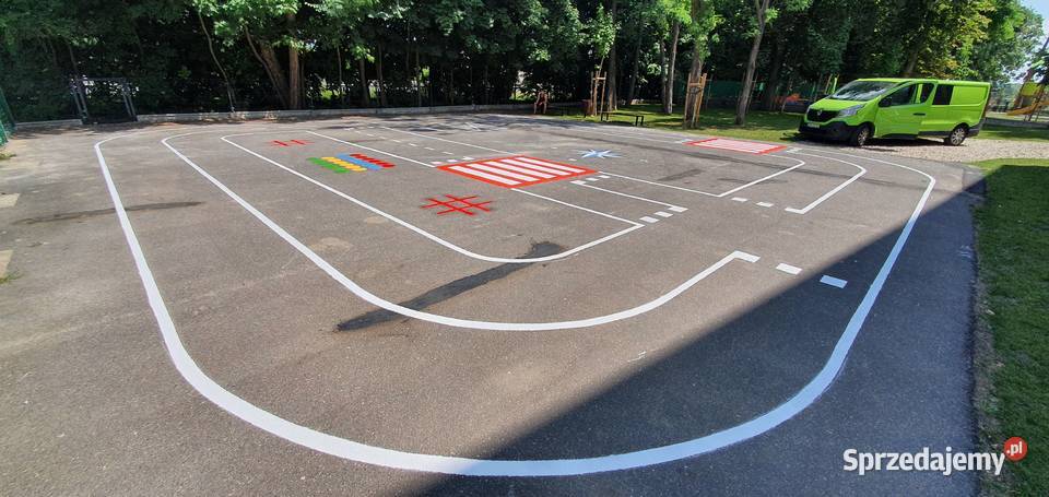 Miasteczko rowerowe BIG0 w obrysie 11x18 m Znaki sprzedam
