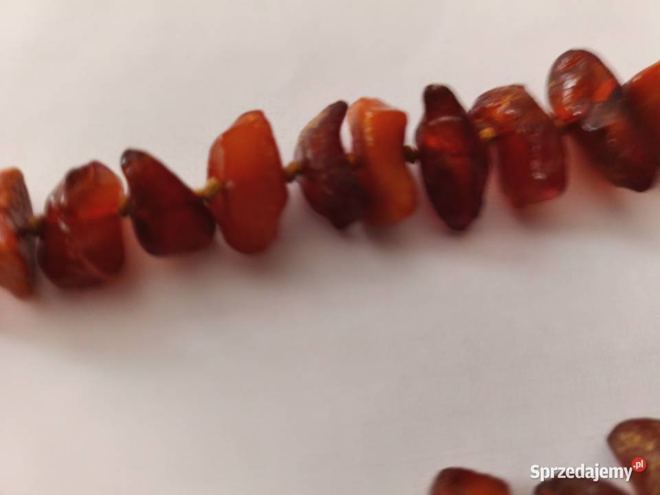 Naszyjnik bursztyn surowy Vintage Białystok