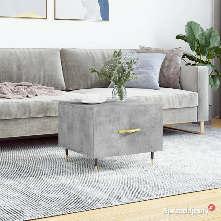 Stolik kawowy szarość betonu 50x50x40 WM829356