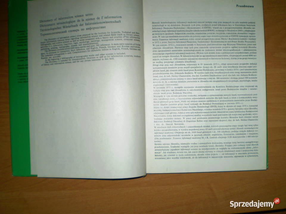 Słownik terminologiczny informacji naukowej twarda Kielce