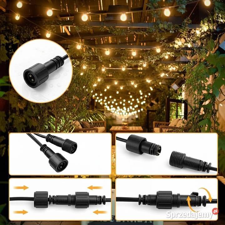 Girlanda ogrodowa świetlna łańcuch 25x LED 15m 9 sprzedam