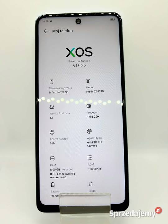 Smartfon Infinix NOTE 30 4G 8 GB 128 GB 4G LTE