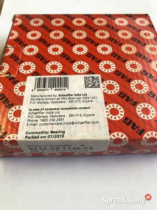 Łożysko FAG 6215 ZZ C3 Nysa sprzedam