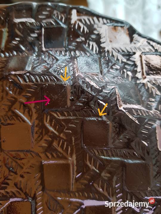 Talerz Kratka Plecionka ok 235 Ząbkowice szkło Porcelana i szkło Dąbrowa Górnicza