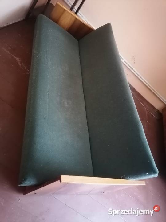 Kanapawersalka Vintage PRL zielona z akcentem 180cm Łóżka, wersalki i sofy podkarpackie Zawadka