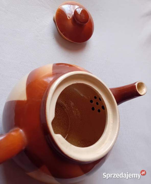 Imbryk art deco Spritzdekor ogniotrwały Karl wielkopolskie Koźminek