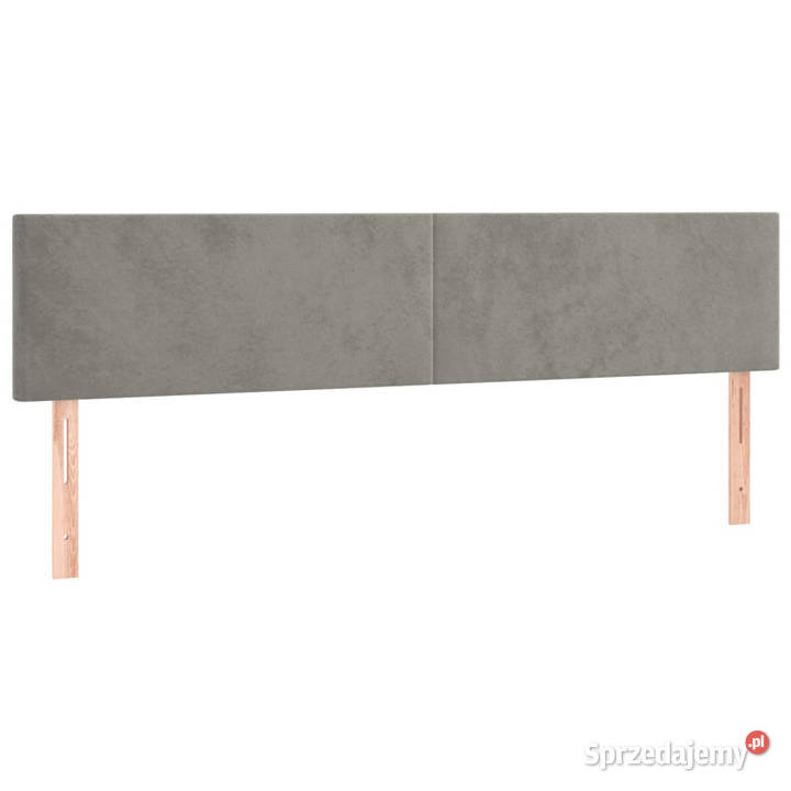 Zagłówki do łóżka 2 jasnoszary 80x5x7888 aksamit Warszawa
