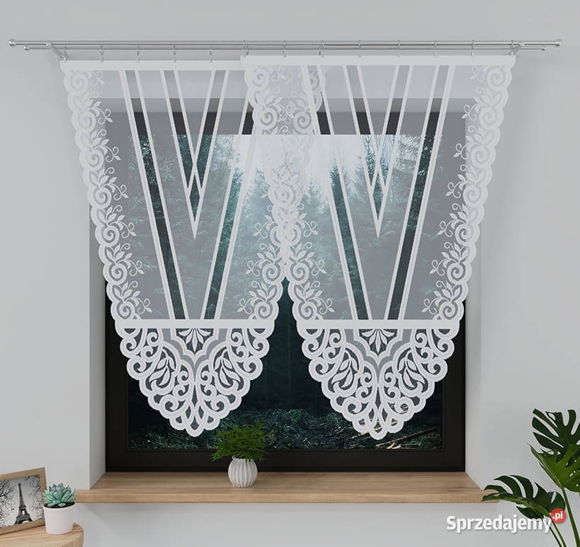 Firana zakładana z szarfami szycie firan firany Firany