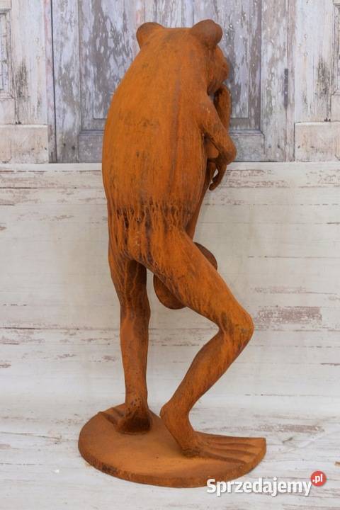 Ogromna Żeliwna Figura Żaba Grająca na Kraków