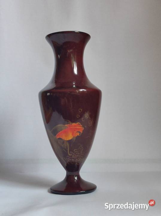 złote rybki wazon czara puchar flakon z laki Kielce