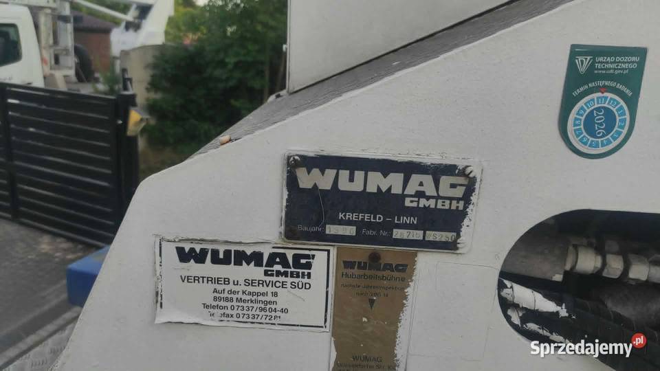 Podnośnik koszowy WUMAG WS 250 Mercedes 814d Ligota Piękna
