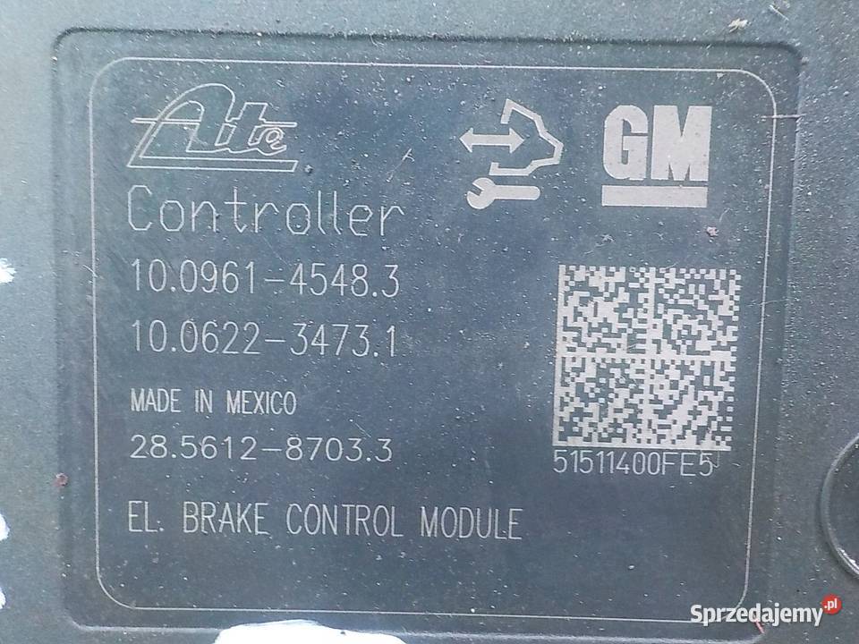 OPEL ASTRA J GTC 14 B 15r 3D pompa ABS 13440102 mazowieckie Suków