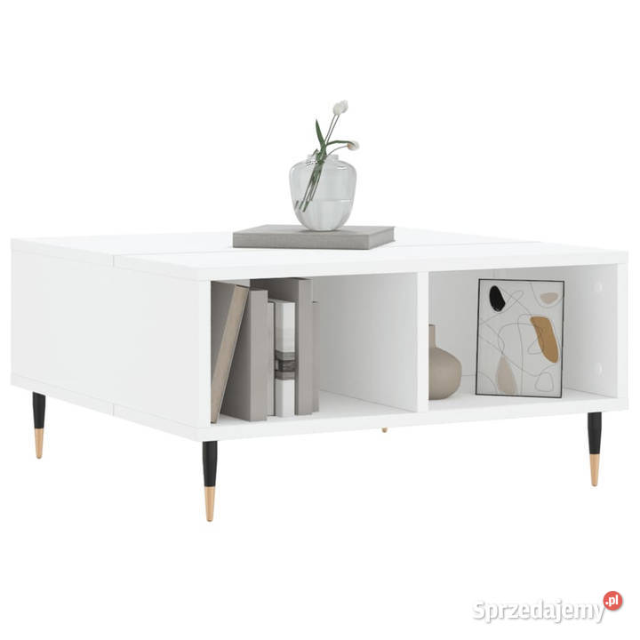 Stolik kawowy biały 60x60x30 materiał Warszawa sprzedam