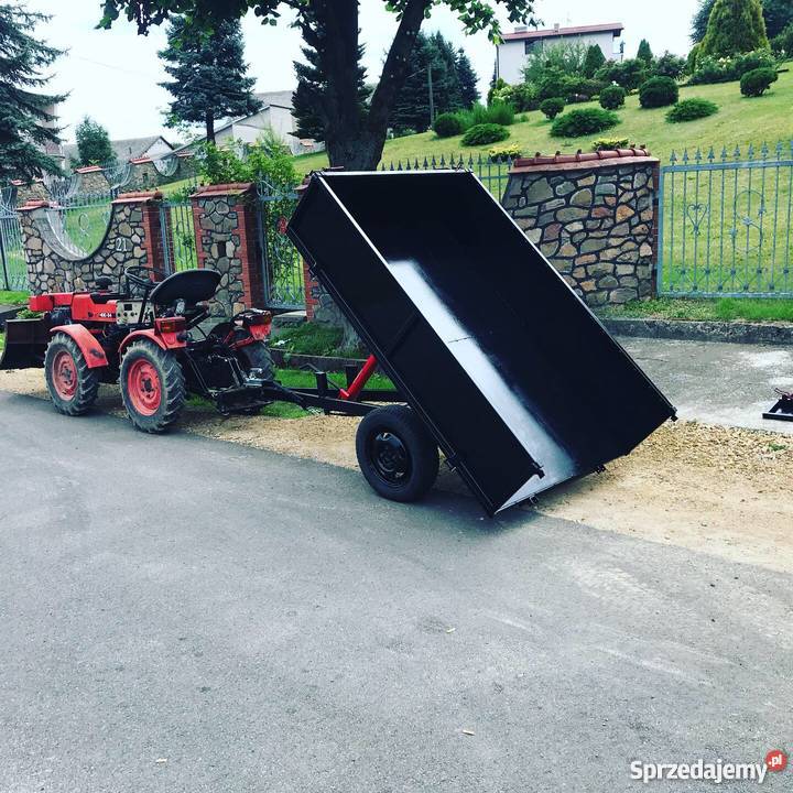 Przyczepa ogrodowa płaskie dno kiprowana