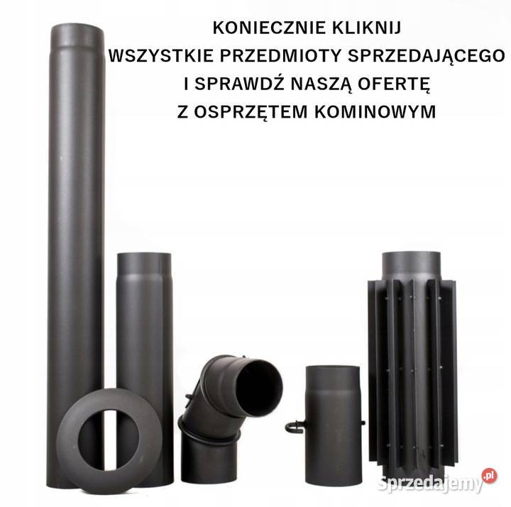 Rura dymowa czarna fi130 długość 05m DARCO