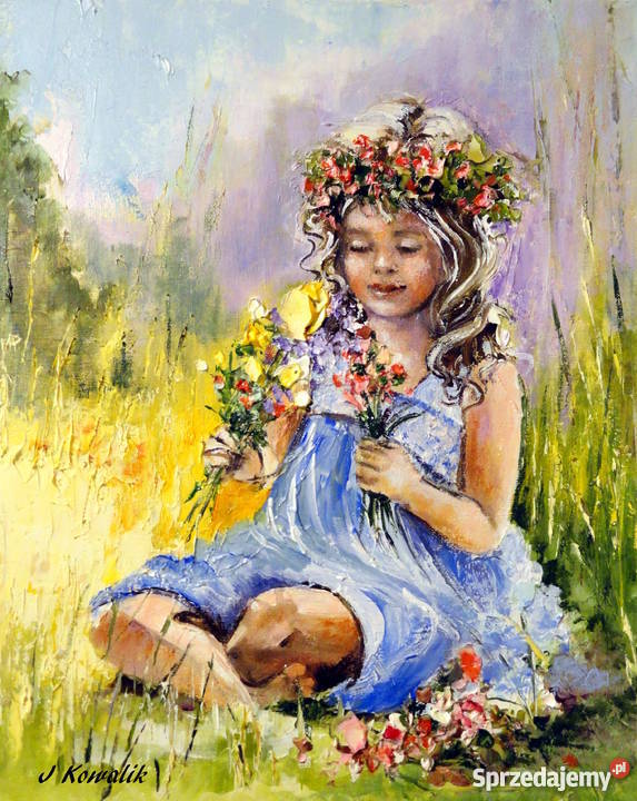 Obraz olejny 30x24 wianuszek mazowieckie Warszawa