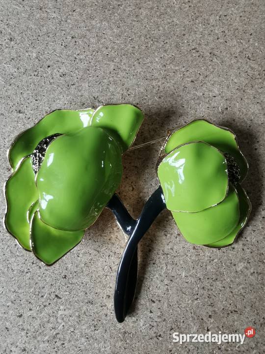 Broszka damska duże neonowe piwonie Kraków