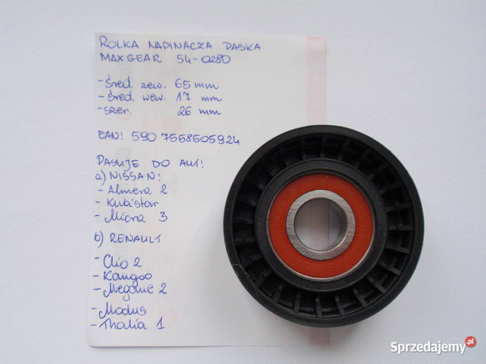 Rolka napinacza paska Maxgear 540280 Części montażowe Kielce