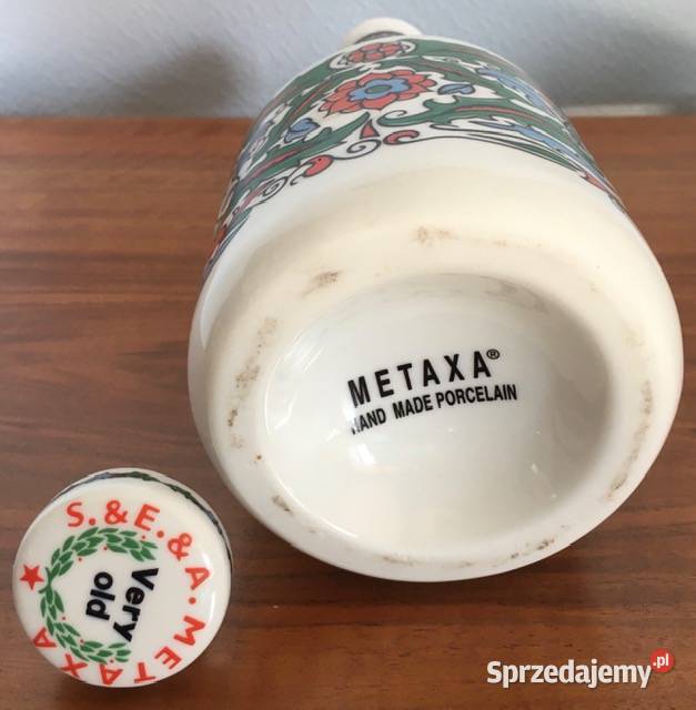 Vintage Porcelanowa ręcznie malowana butelka