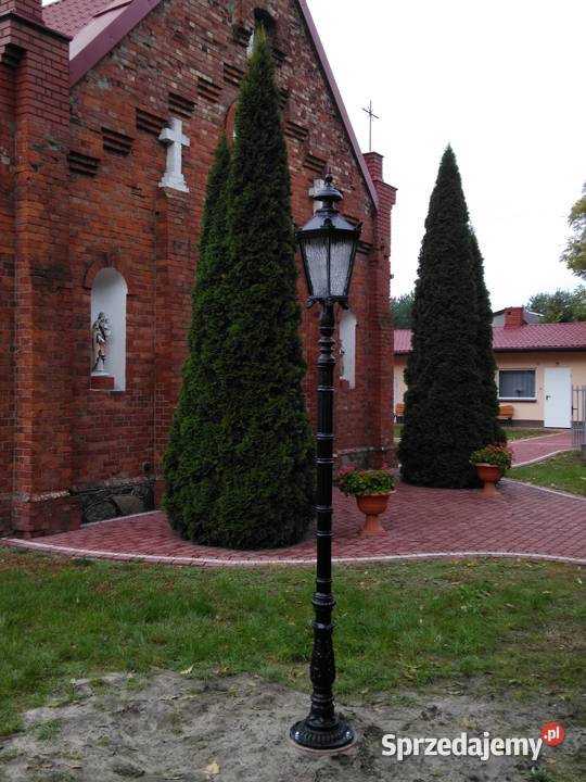 lampa ogrodowa żeliwna masywna klosz kinkiet Gołdap