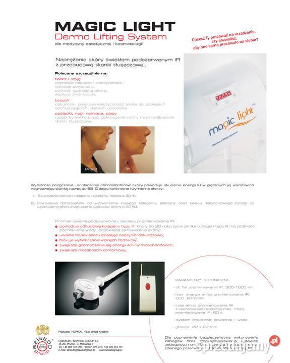Thermolifting IR Magic Light alternatywa Zaffiro sprzedam