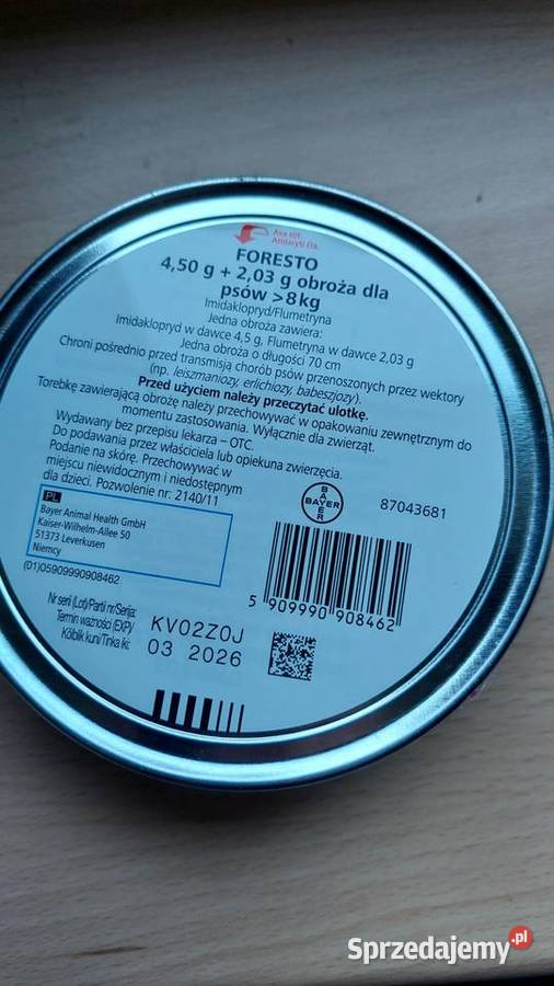 FORESTO Obroża kota i psa poniżej 8