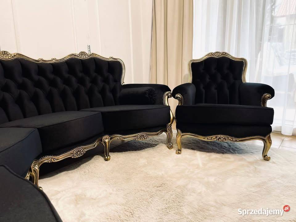 Komplet Ludwik Ludwikowski sofa fotele kanapa Jagodnik