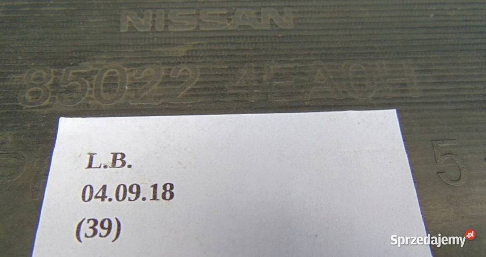 ZDERZAK TYŁ NISSAN QASHQAI II J11 2013 Części Nowy Tomyśl