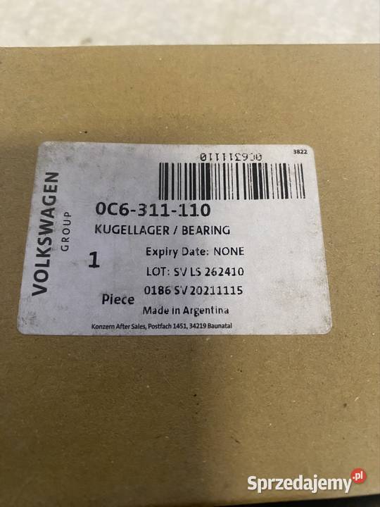 Łożysko kulowe VAG SKF BB13446 0C6311110 śląskie Jasienica