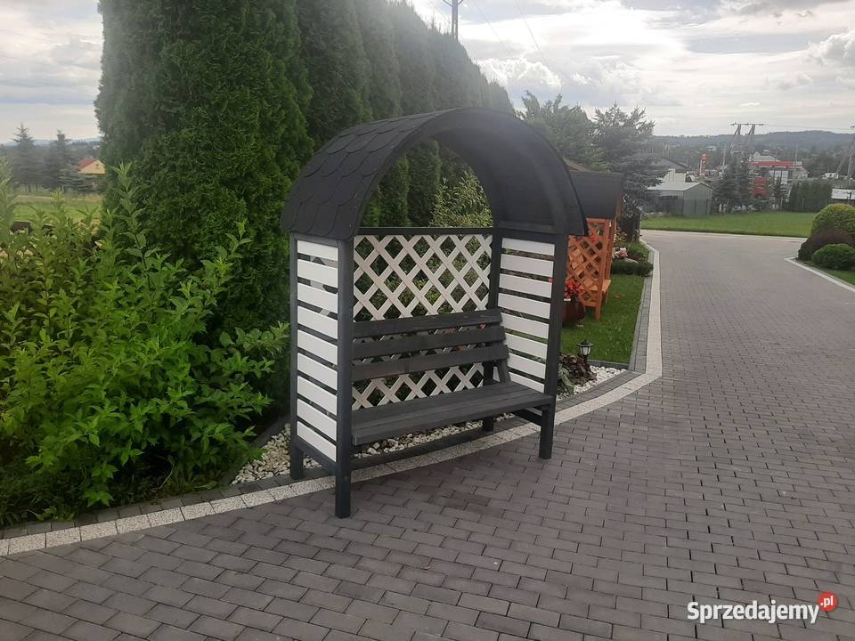 Pergola z ławką Pergole i trejaże Jordanów