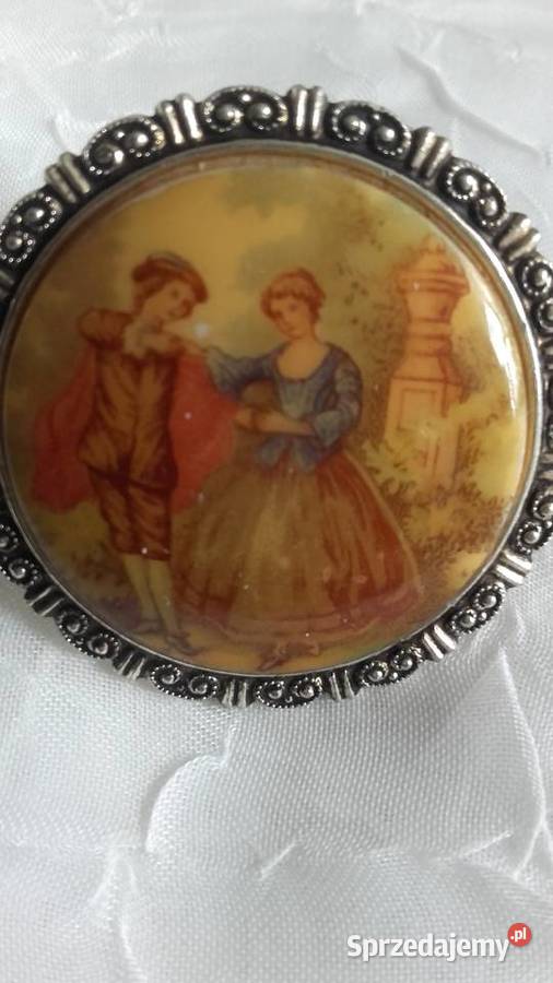 ANTYCZNA BROSZA SCENKA PANA TADEUSZ I TELIMENA Piła