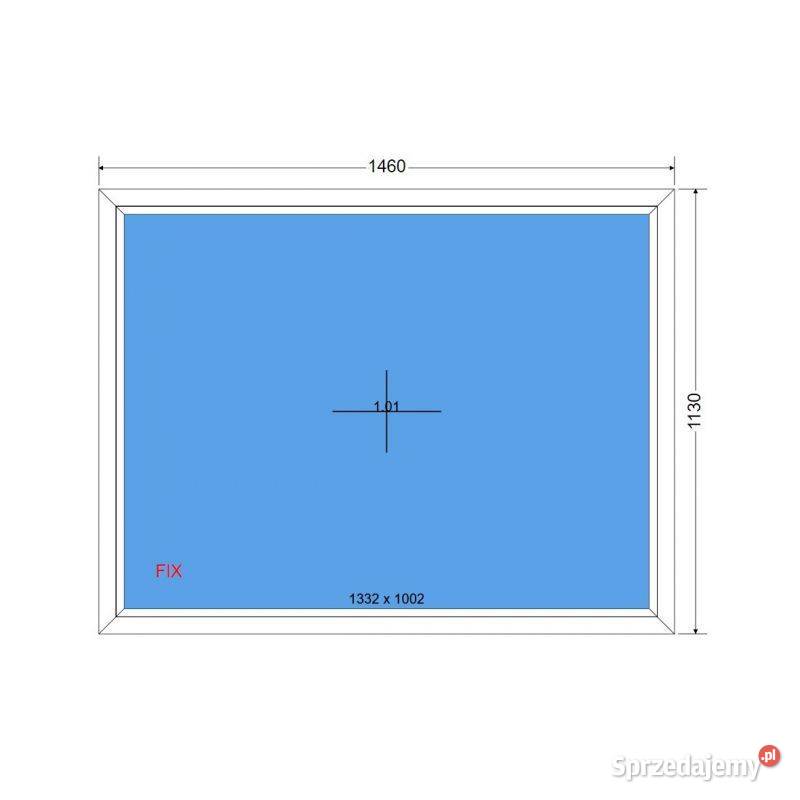Okno PVC FIX 1160 X 1130 116 x 113 BIAŁE dolnośląskie